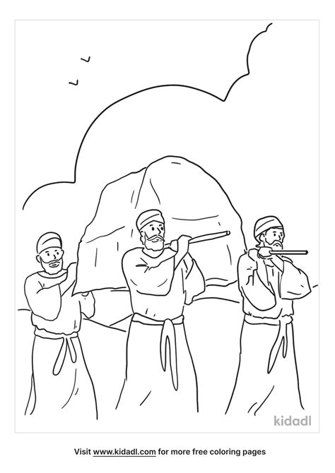 Free David Brings The Ark To Jerusalem Coloring Page Coloring Page