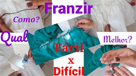 DIY Como Franzir tecidos linha lastex Costura fácil passo a passo