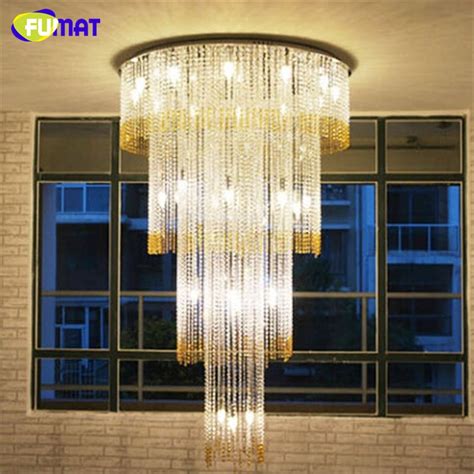 FUMAT K9 Crystal Chandeliers Modern LED Luxury Hotel Lobby Chandelier