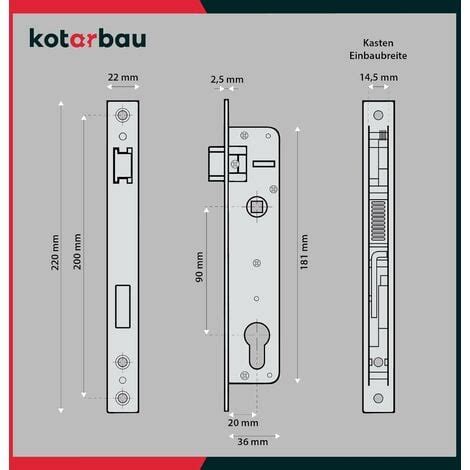 Kotarbau Serrure Larder Mm Din Droite Et Gauche Pour Porte