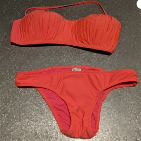 Seafolly Australia Bikini Set Top Bottom Neon C Gem