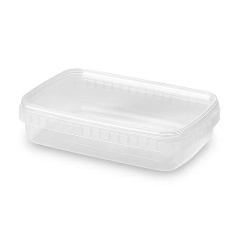 280ml White Rectangular Tamper Evident Container And Lid