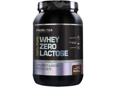 Whey Protein Concentrado Probiótica Zero Lactose 100 Pure 900g