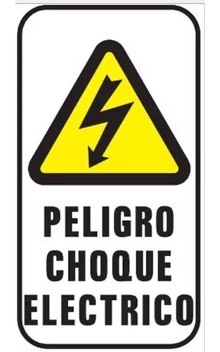 Cartel Peligro Choque Electrico 20x36 Cm Señalizacion