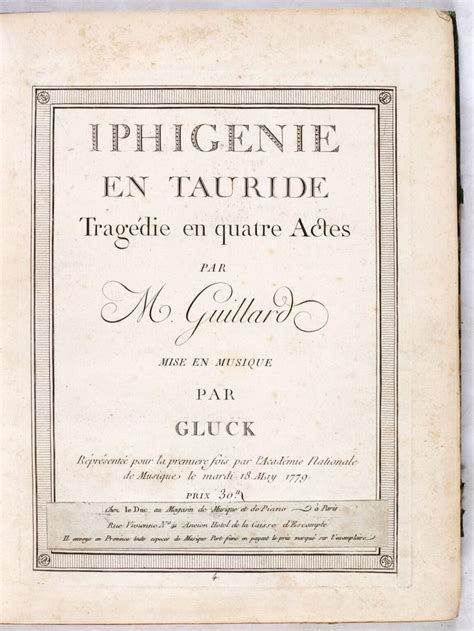 Iphigénie en Tauride: Christoph Willibald Gluck’s Most Popular Opera