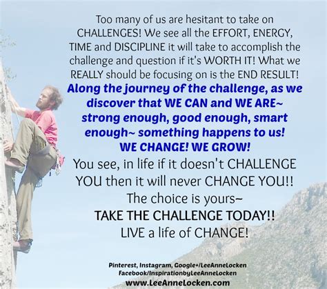 Inspiration by LeeAnne Locken: Are YOU ready to TAKE THE CHALLENGE?