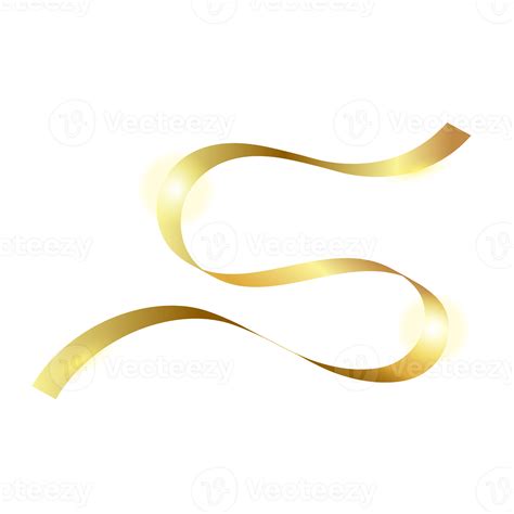 Free Golden Ribbon Isolated Element Png With Transparent