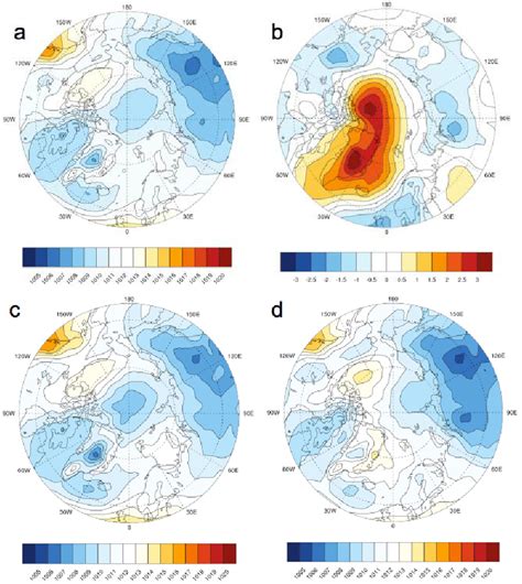 June To August Averaged Sea Level Pressure Slp A Climatology