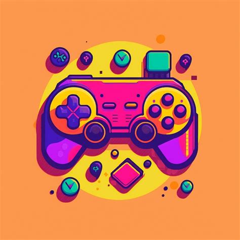 Un Gamepad Al M S Puro Estilo Pop Art Y Anime Foto Premium