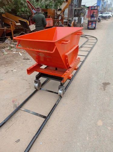 3 Feet Mild Steel Slab Trolley With Rails For Industrial Load