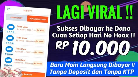 VIRAL SUKSES NARIK SALDO DANA 10K TANPA MODAL APK PENGHASIL SALDO