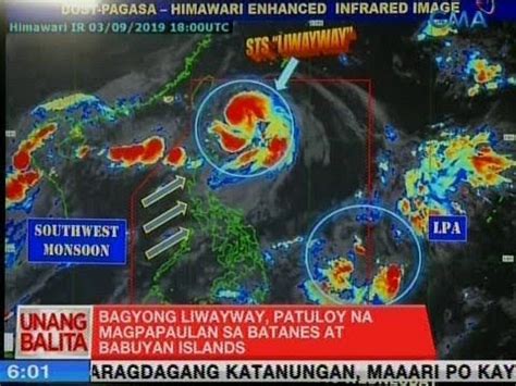 Ub Bagyong Liwayway Patuloy Na Magpapaulan Sa Batanes At Babuyan