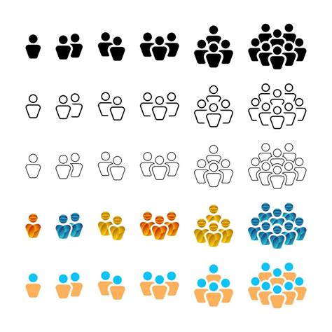 Grouping people vector icon set 3089975 Vector Art at Vecteezy