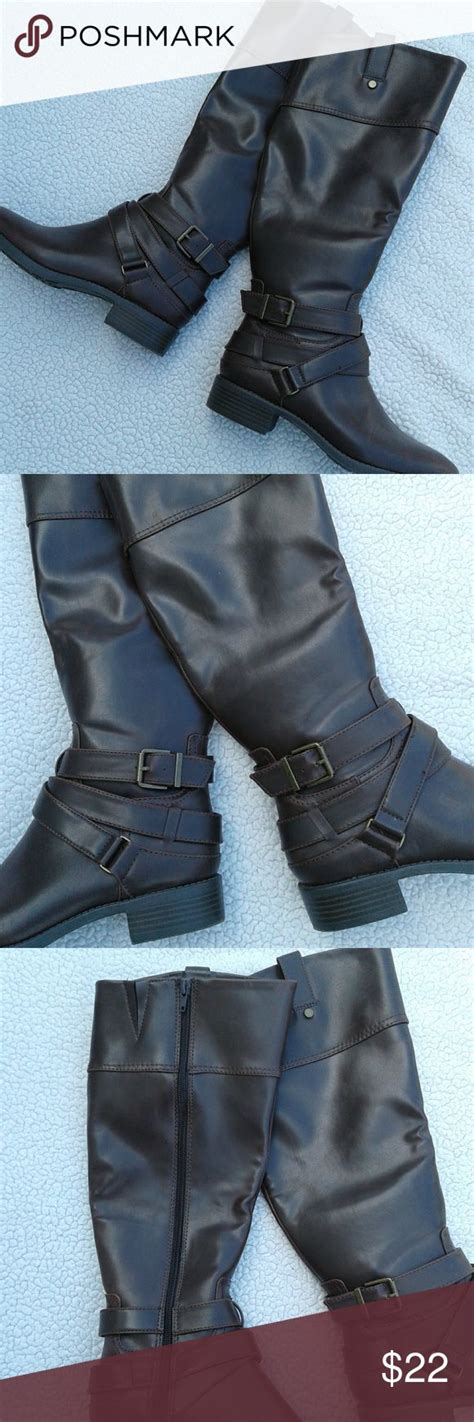 Chocolate Brown Boots Trendy Fashion Footwear