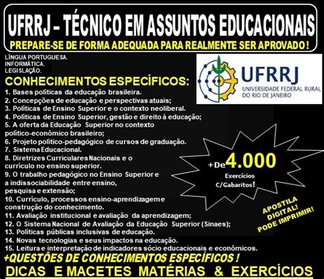 Apostila Ufrrj TÉcnico Em Assuntos Educacionais Teoria 4000