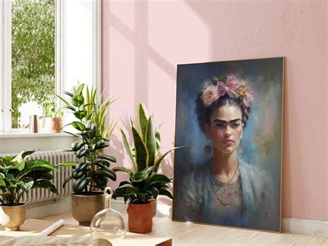 Frida Kahlo Poster Frida Kahlo Oil Painting Frida Art Etsy