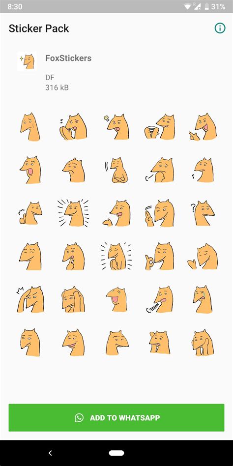 Red Fox Stickers For Whatsapp安卓最新版本10