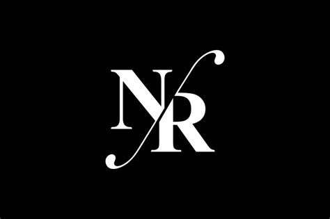 NR Monogram Logo design By Vectorseller | TheHungryJPEG.com