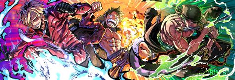 One Piece Monster Trio Luffy Sanji And Zoro Monkey D