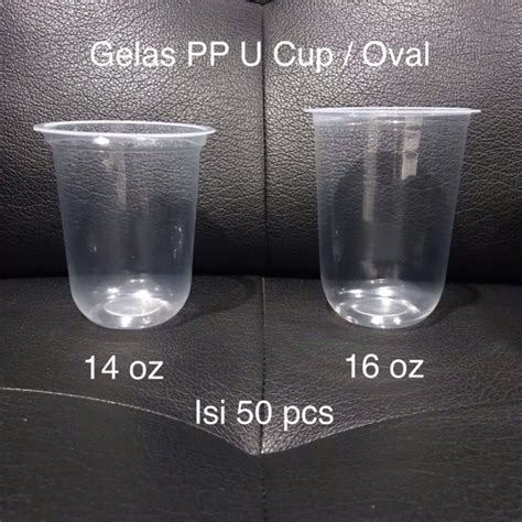 Jual Gelas Plastik Oval Gelas Oval Cup Pp Oval Cup U Cup Oval U Tanpa