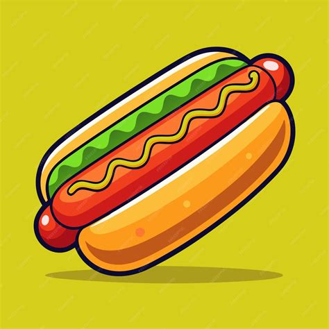 Desenho De Hot Dog - Hot dog fast food clipart ilustração vetorial de estilo desenho animado ...