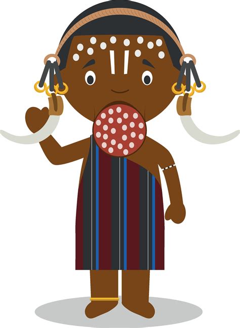 Character From Ethiopia Mursi Tribe Dressed In The Traditional Way