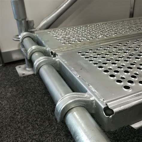 Hot DIP Galvanized Steel Walking Board Decks Plank With O Hooks For Ringlock Scaffolding