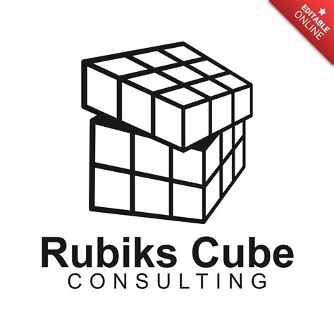 Rubik Cube Logo Design Template Free Design Template