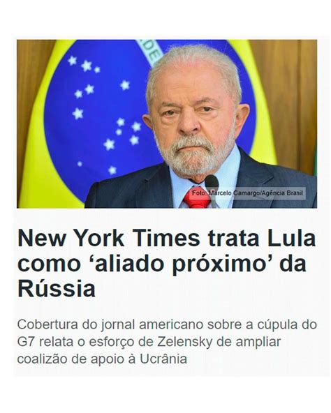 Amanda Vettorazzo on Twitter A ida de Lula para a Reunião do G7 no