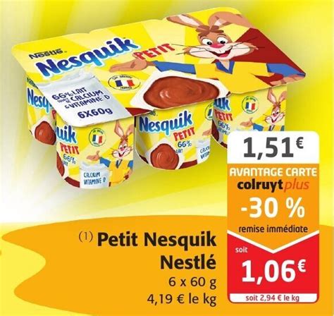 Promo Petit Nesquik Nestle Chez Colruyt