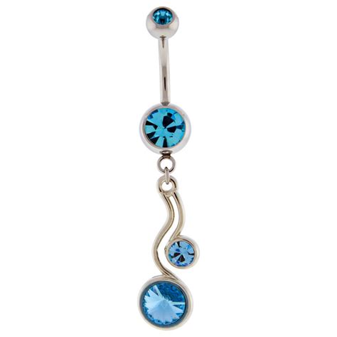 Gem Swirl Navel Ring 1 Piece Rebel Bod