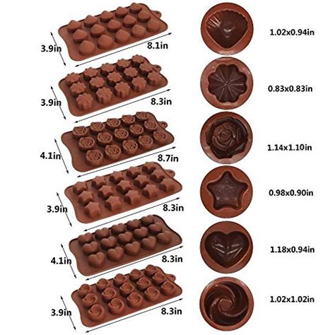 6 Packs Silicone Chocolate Molds | Pricepulse