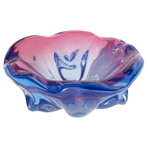 Galliano Ferro Murano Bullicante Alfredo Barbini Murano Glass Bowl