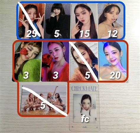 Wts Itzy Yeji Lia Ryujin Yuna Photocards And Album Inclusions