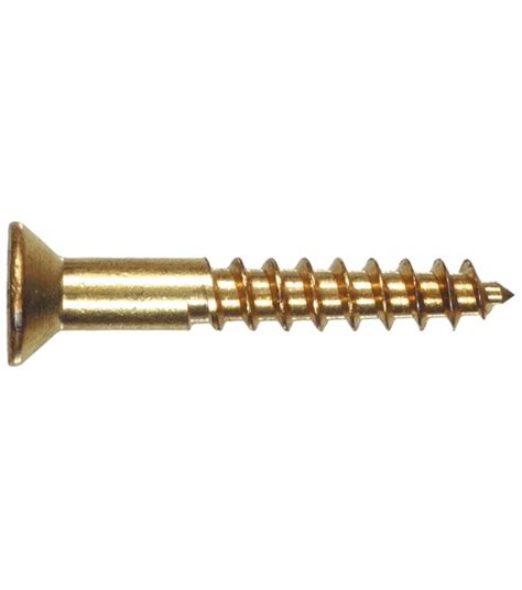 Hillman X Brass Flat Head Phillips Wood Screws Pk Wilco