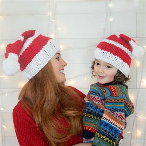 Christmas Hat Knitting Pattern - Gina Michele