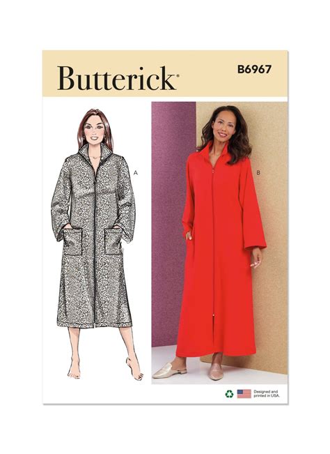 Butterick Sewing Pattern B6967 Misses And Womens Robe Sewdirect