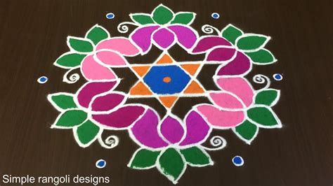 Lotus Flower Rangoli Designs With Dots Best Flower Site