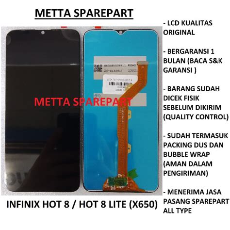 Jual Original OEM LCD Touchscreen Infinix Hot 8 Hot 8 Lite X650 Shopee Indonesia