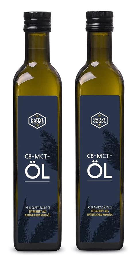 C8 Mct Öl Bio Aus Kokosöl 1000 Ml 2x 500 Ml 95 Caprylsäure