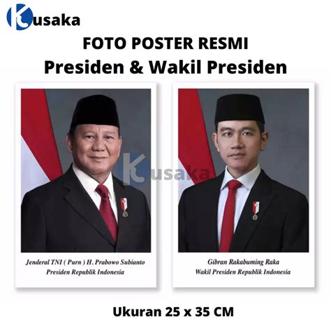 Jual Foto Poster Gambar Presiden Dan Wakil Presiden Prabowo Gibran