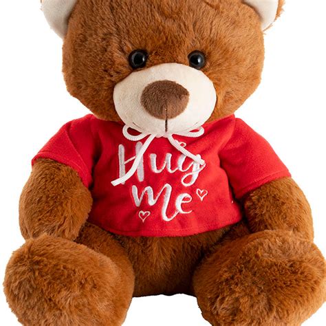 Hug Me Teddy Bear W Hoddie Brown 26cmst The Soft Toy Shop
