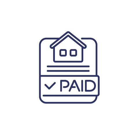 House Loan Paid Mortgage Line Icon 29284935 Vector Art At Vecteezy