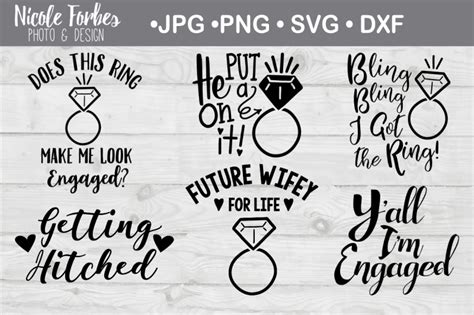 Wedding Engagement Svg Bundle By Nicole Forbes Designs Thehungryjpeg