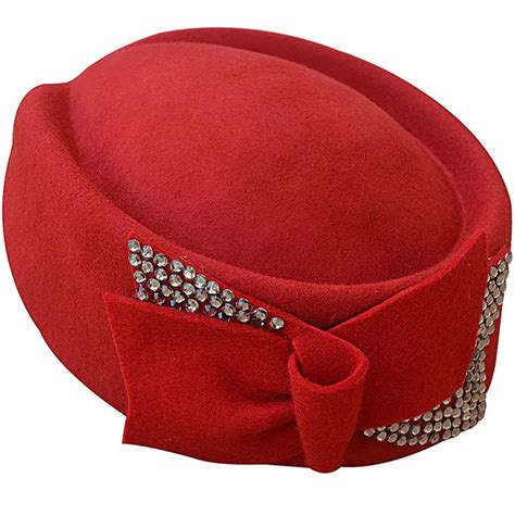 Vintage Gatsby Style Rhinestone Teardrop Bow Pillbox Church Hats For Women For Women Perfect For