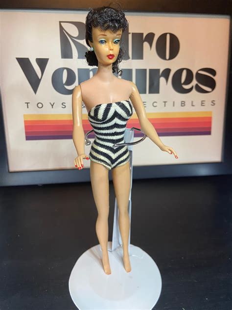 Barbie 5 Brunette Ponytail 1960s W Original Swimsuit Extra Outfit Excellent Condition Etsy