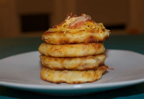 Make Bacon And Cheese Pancakes Using Leftover Mashed Potatoes