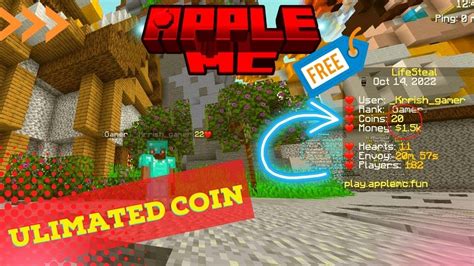 Get Infinite Coin In Apple Mc Server How To Make Coin In Apple Mc