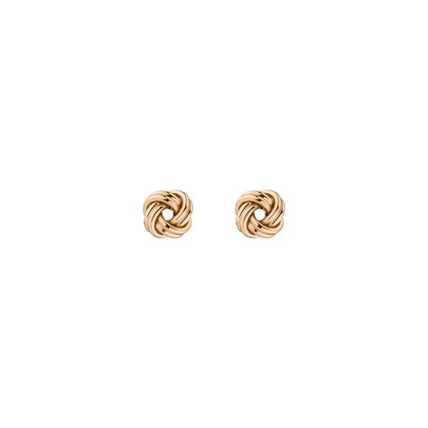 gold knot stud earrings