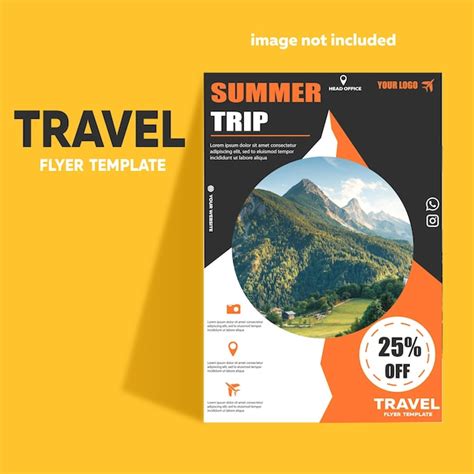 Premium Vector Travel Flyer Template In Vector Format Trendy Design